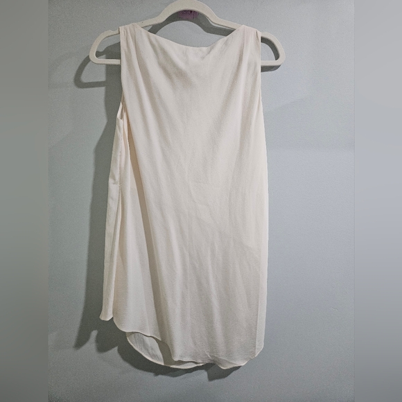 Brunello Cucinelli Sleeveless Cream Draped Silk Top Size Large - Picture 5 of 8